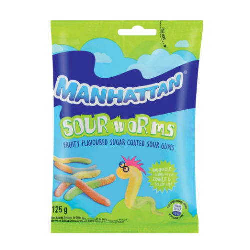 Manhattan Sour Worms 125g